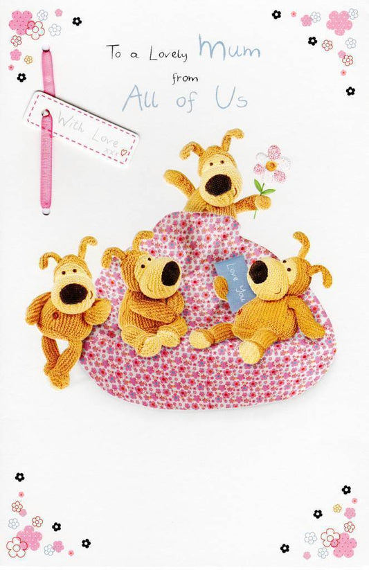 Lovely Mum Boofle Family Wishes Design Mother's Day Card From All Of Us