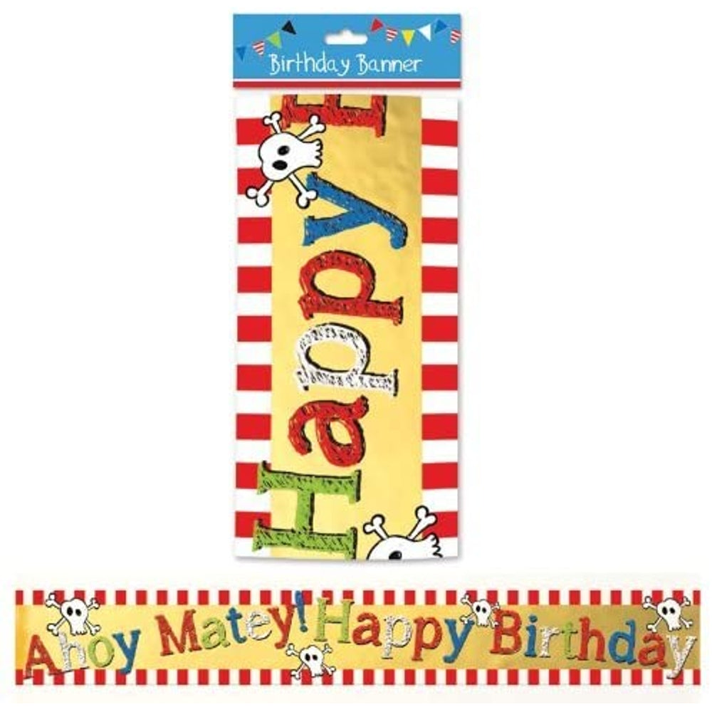 Pirates Design Foil Birthday Banner 