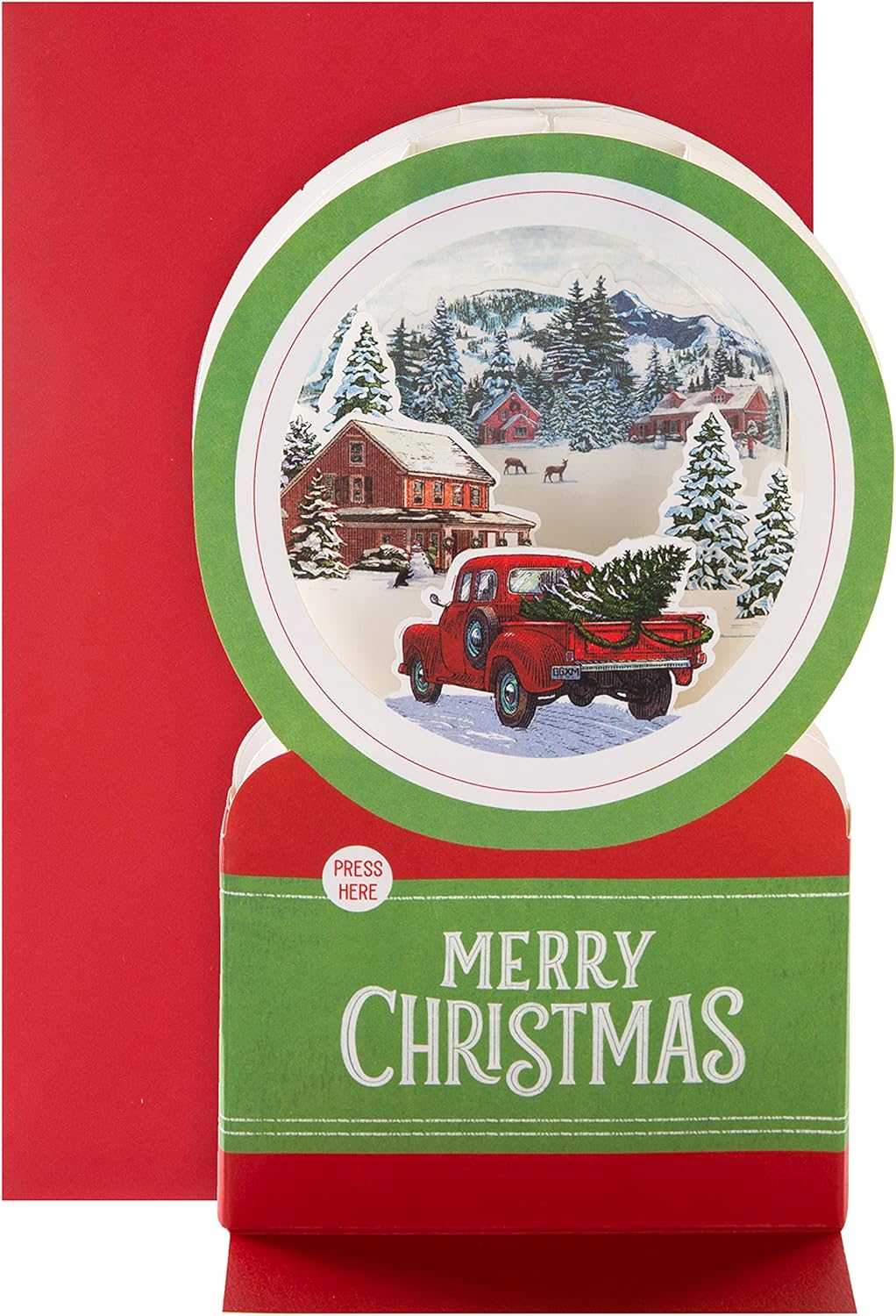 3D Pop-Up Musical Winter Journey Snowglobe Design Christmas Card