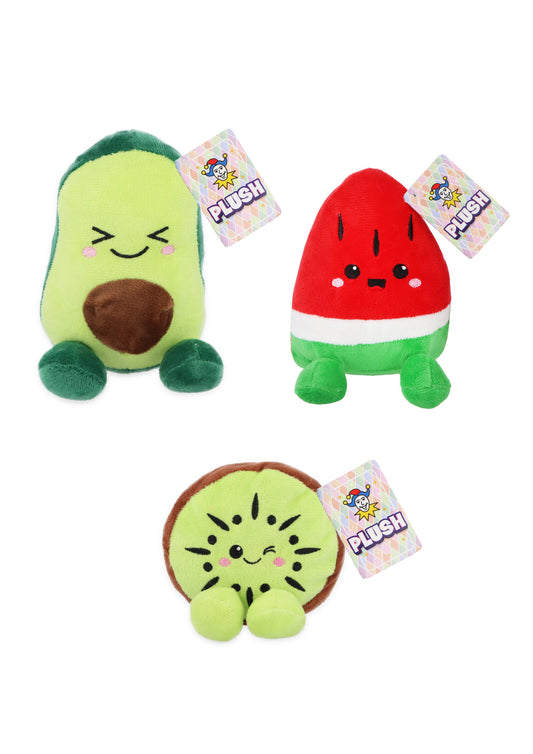 Pack of 6 Summer Fruit Plushies - Soft Toys for Children Teens Adults Fruit Lovers