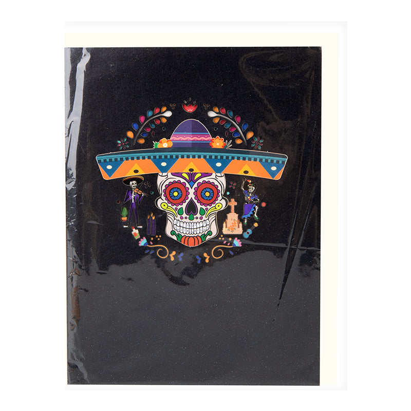 Dance of Spirits Sugar Skull Celebration 3D Pop Up Halloween Card