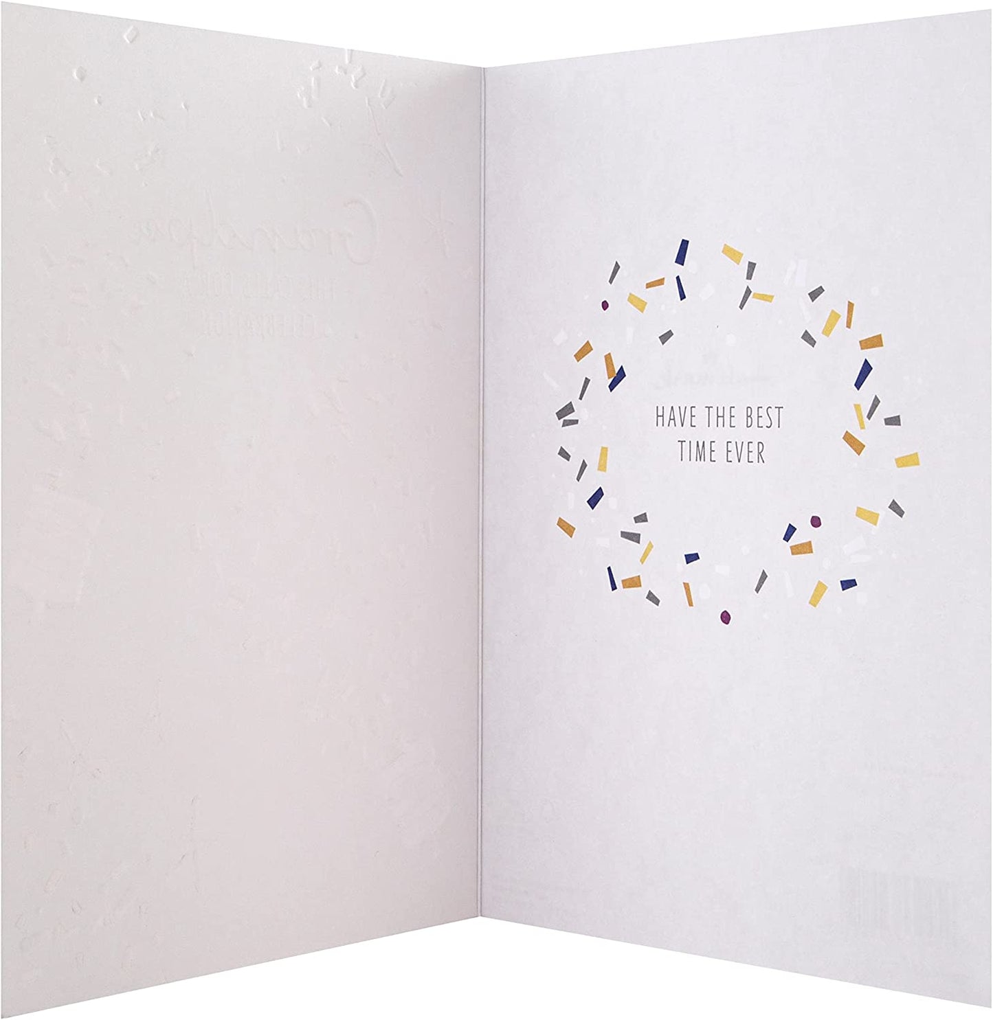 Contemporary Party Confetti Design Birthday Card for Grandpa