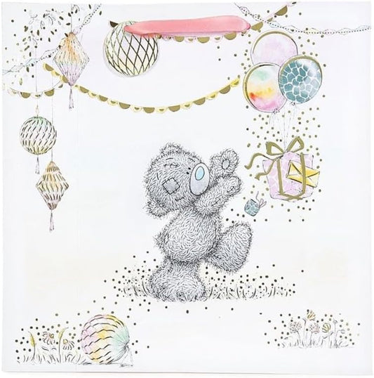 Bear with Present & Balloons Me to You Bear Large Gift Bag