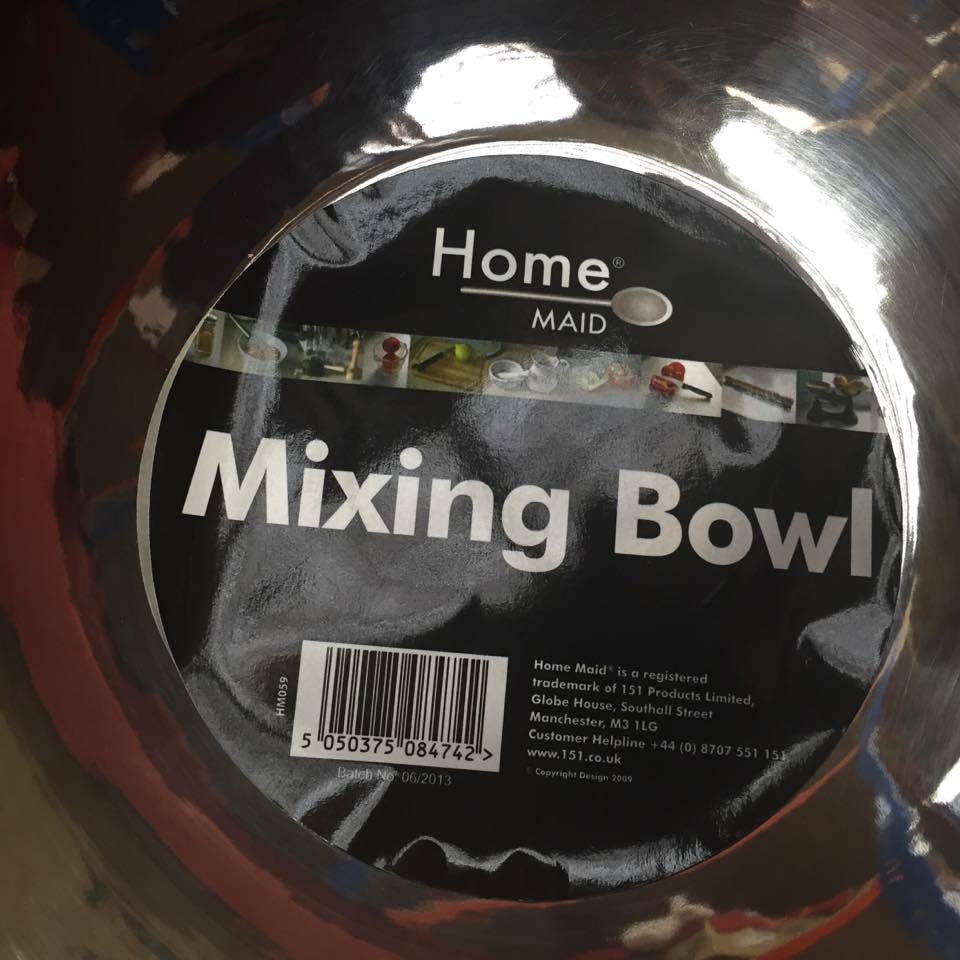 HOMEMAID SILVER METAL 10" WIDE MIXING BOWL CP250P