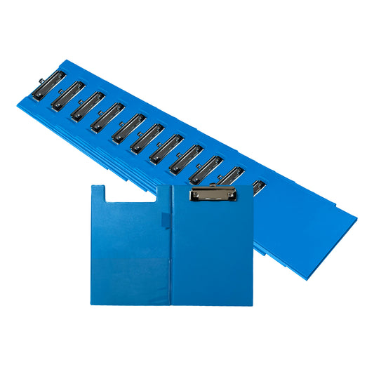 Pack of 12 A5 Light Blue Foldover Clipboards