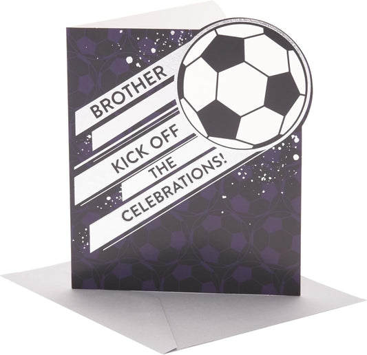 Football Design Brother Birthday Card