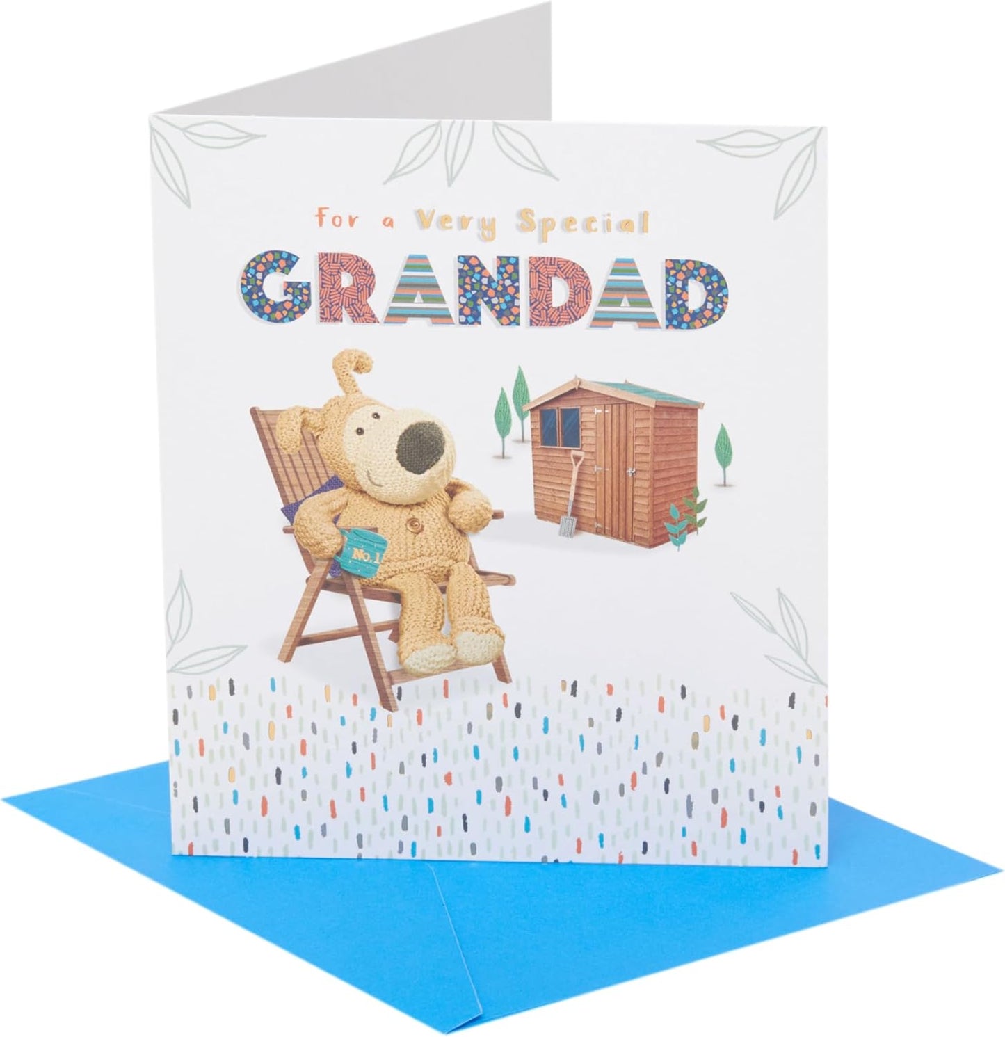 Boofle and Garden Scene Very Special Grandad Father's Day Card