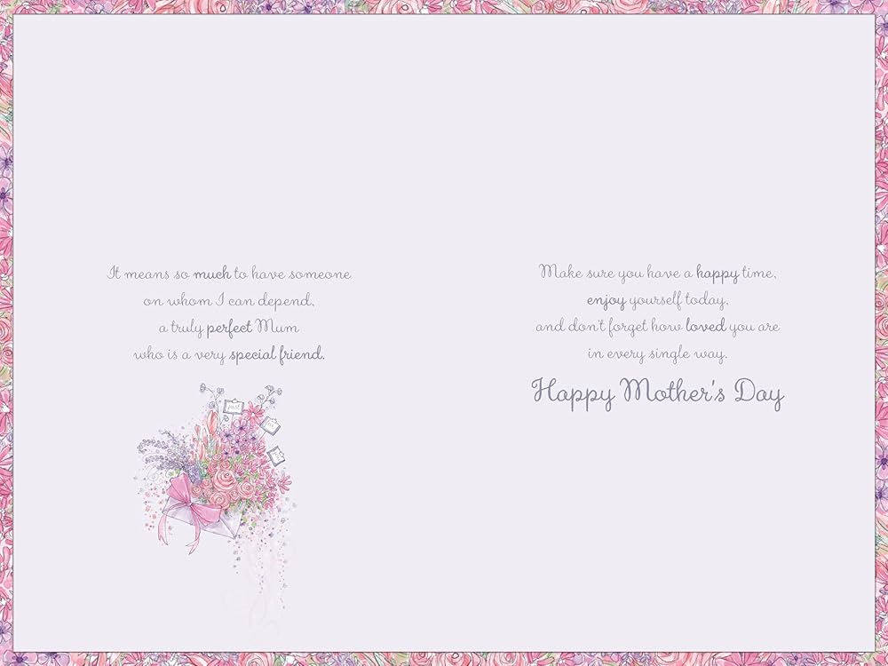 Envelope And Flowers Mum Stunning Mother's Day Card with Paper Insert