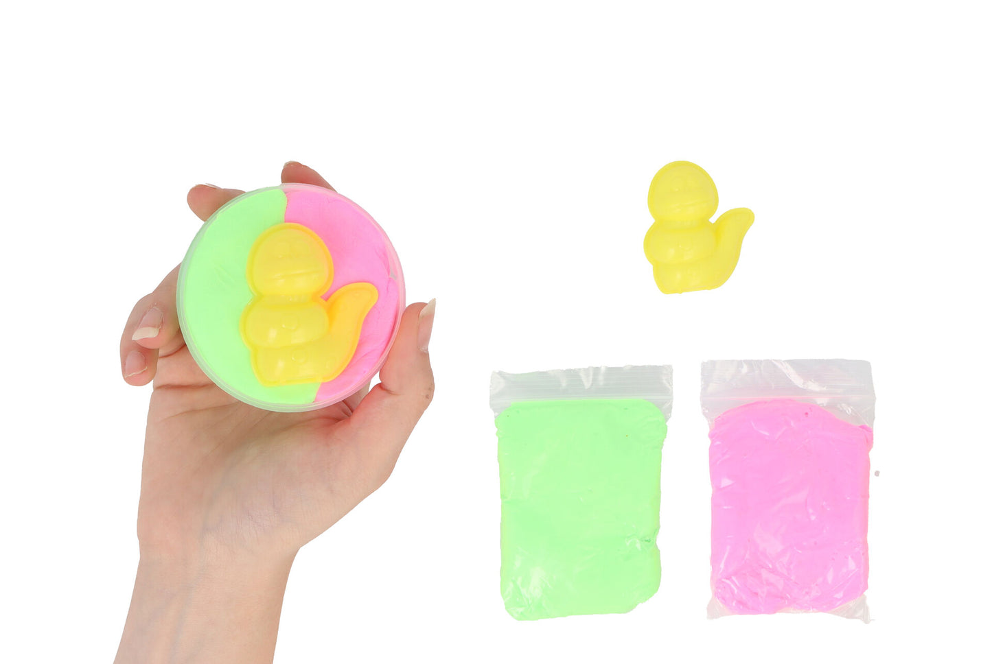 Pack of 3 Bouncing Putty Capsules with Animal Mould (7cm)