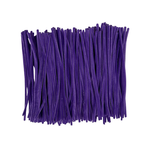 Pack of 500 Purple Coloured Pipe Cleaners 30cm x 6mm Craft Chenille Stems