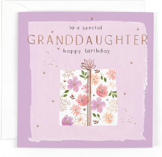 Contemporary Design Present Luxury Special Granddaughter Birthday Card