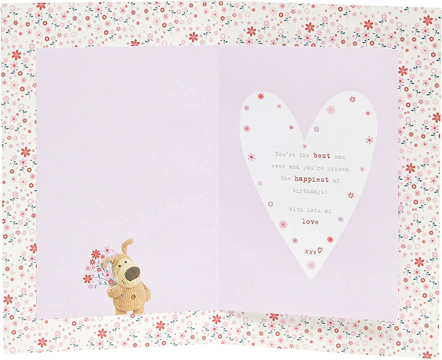 Mam Birthday Card Boofle Lovely Design And Vase Of Flowers 