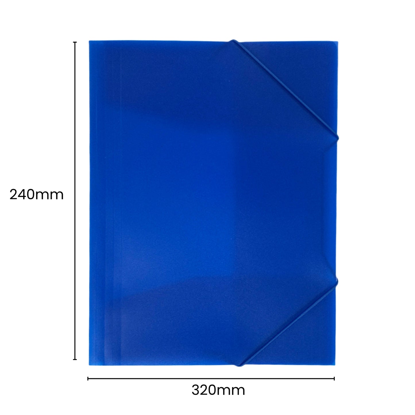 Pack of 12 A4 Clear 3 Flap Folders with Elasticated Closure