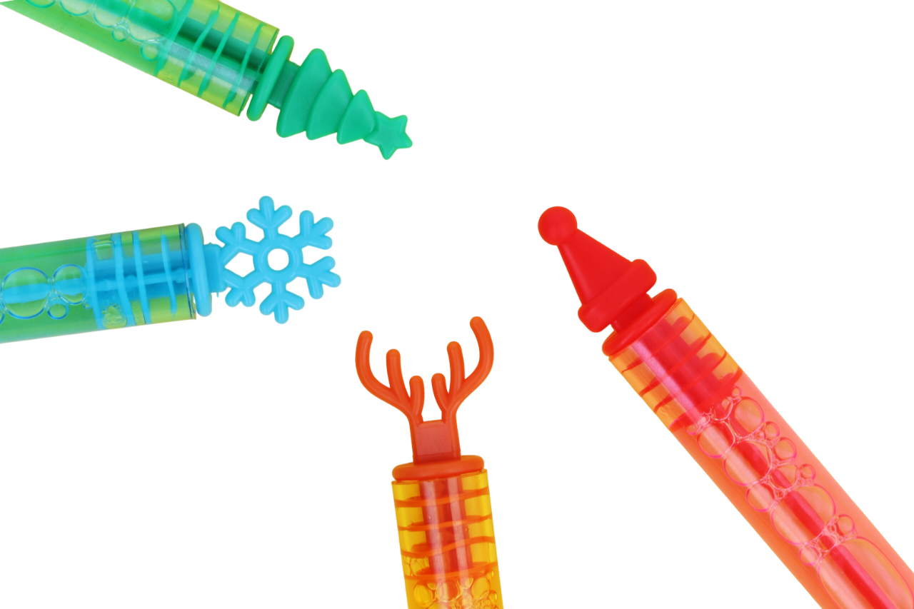 Pack of 12 Christmas Mini Party Bubble Tubes 4ml