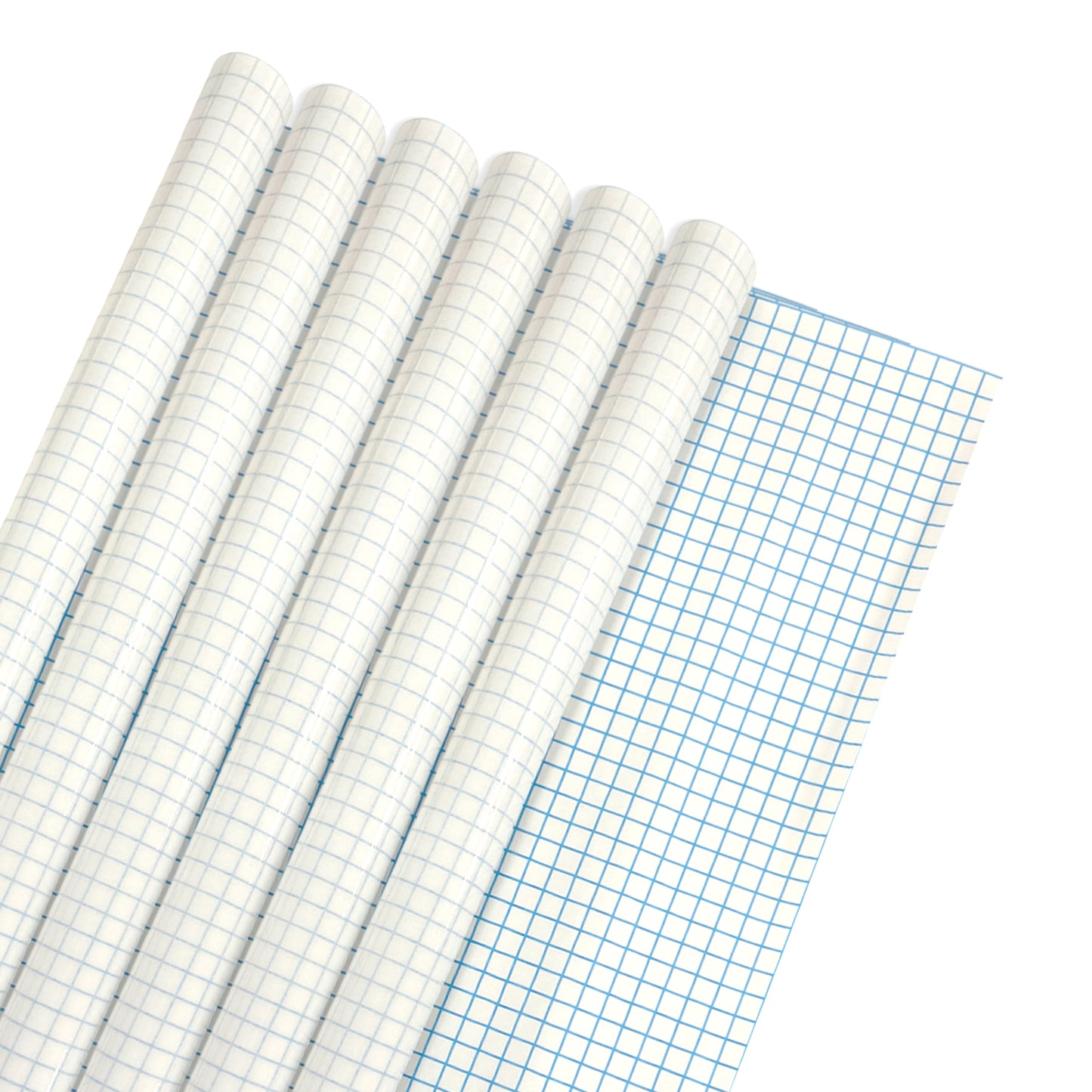 Pack of 6 Janrax 50cm x 10m Clear Glossy CPP 0.06mm Thick Self-Adhesive Book Cover Rolls