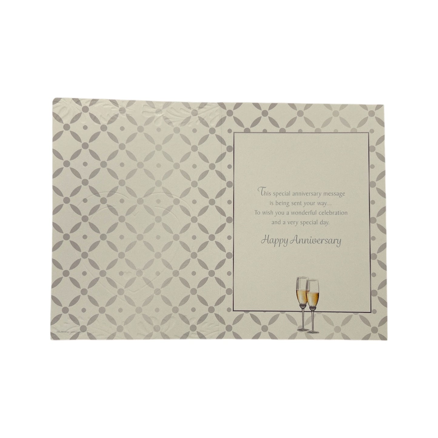 To Daughter & Son-In-Law Heart Frame Champagne Glass Design Anniversary Card