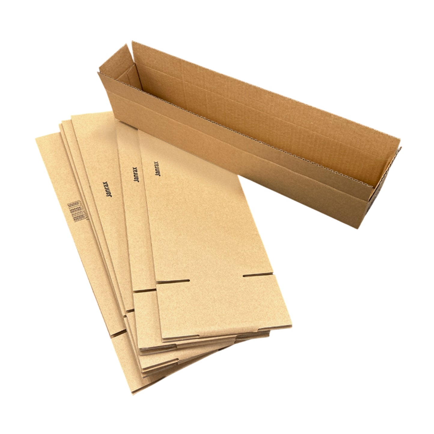 Pack of 200 Cardboard Packing Boxes 8x7x46cm — 3mm Corrugated Flute