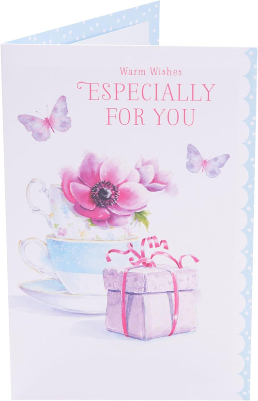 Teacups Design Birthday Card