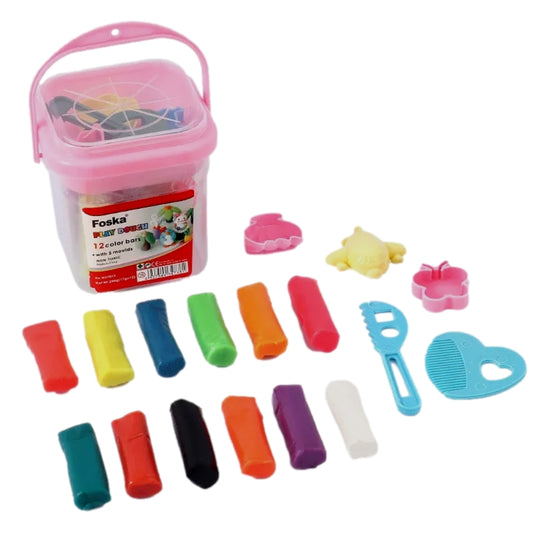 12 Colors Kids Play Dough Set
