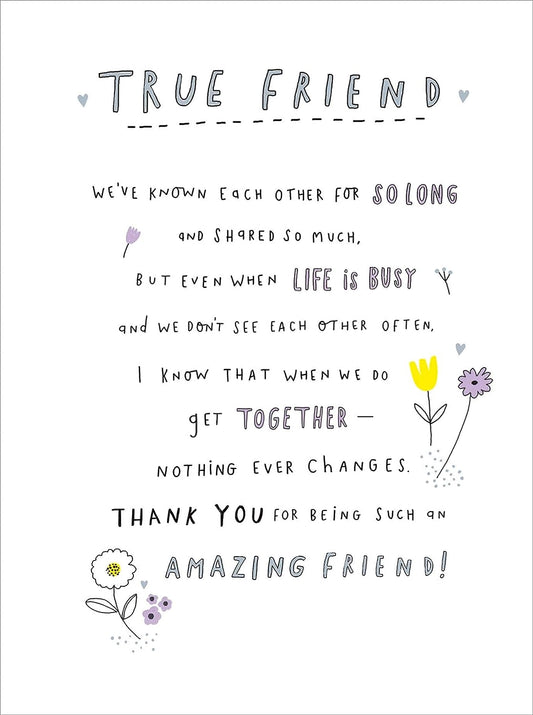 Thank You For Being An Amazing Friend Blank Greeting Card