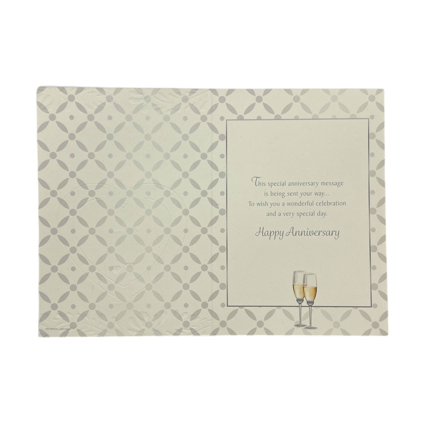 Brother & Sister-In-Law Heart Frame Champagne Glass Design Anniversary Card
