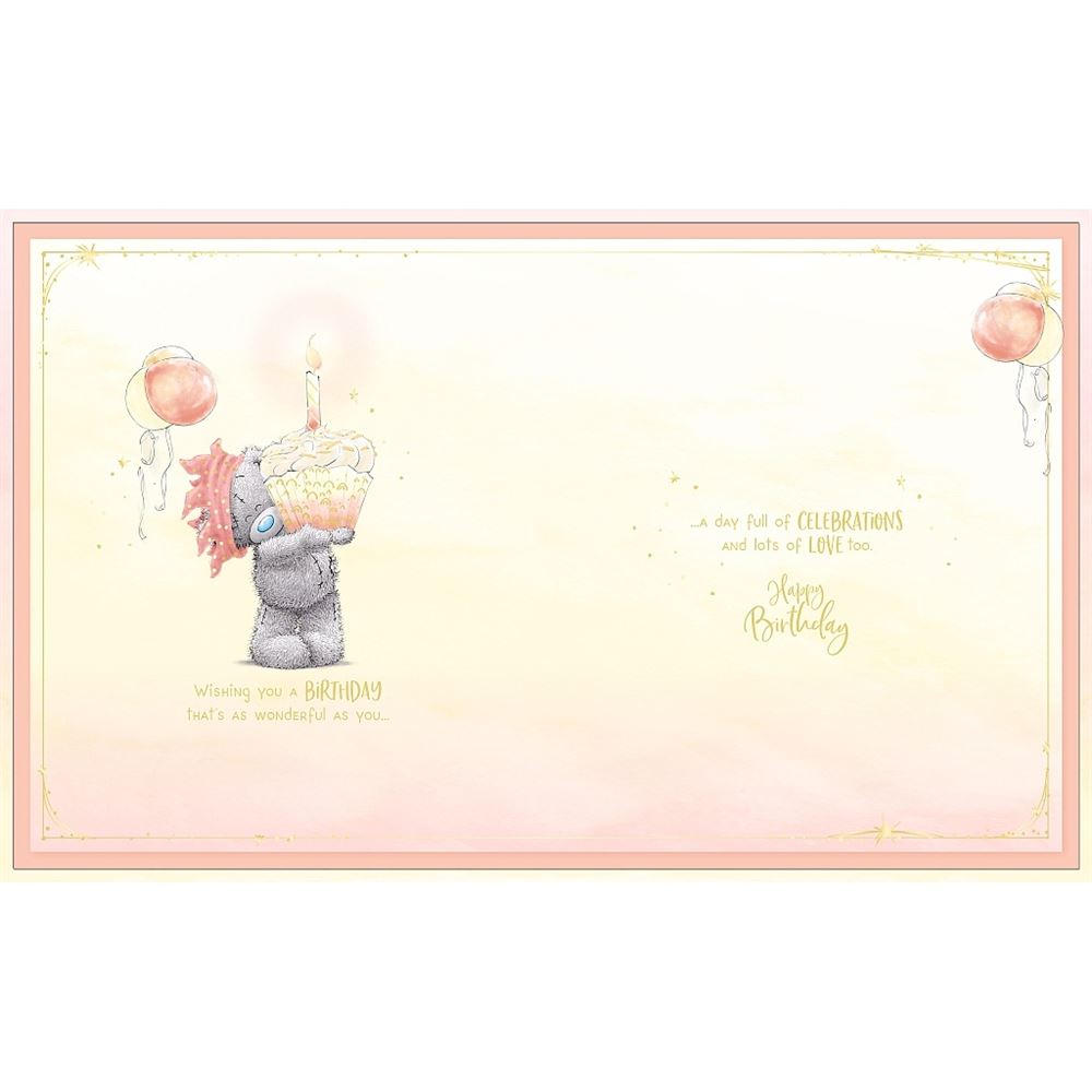 Bear With Bunting 40th Handmade Birthday Card