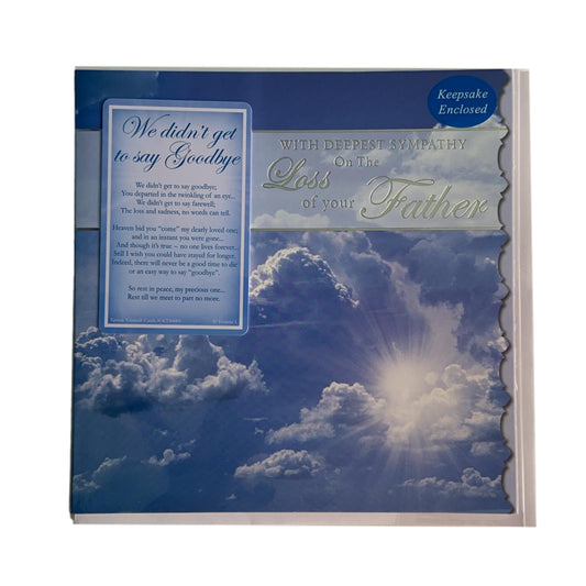 Loss Of Your Father Keepsake Sympathy Card