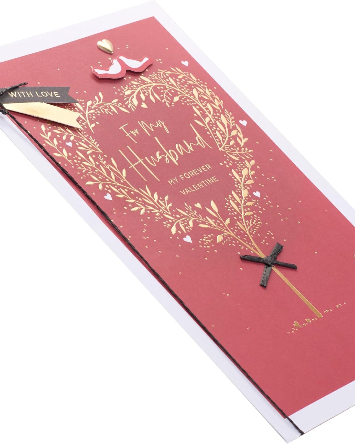 Gold Heart Tree Design Husband Valentine's Day Card