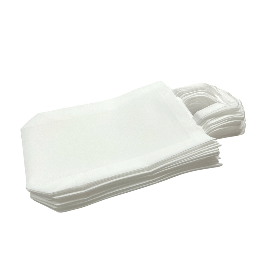 Pack of 100 White Coloured 30x38x10cm Non-Woven Bags with Handle