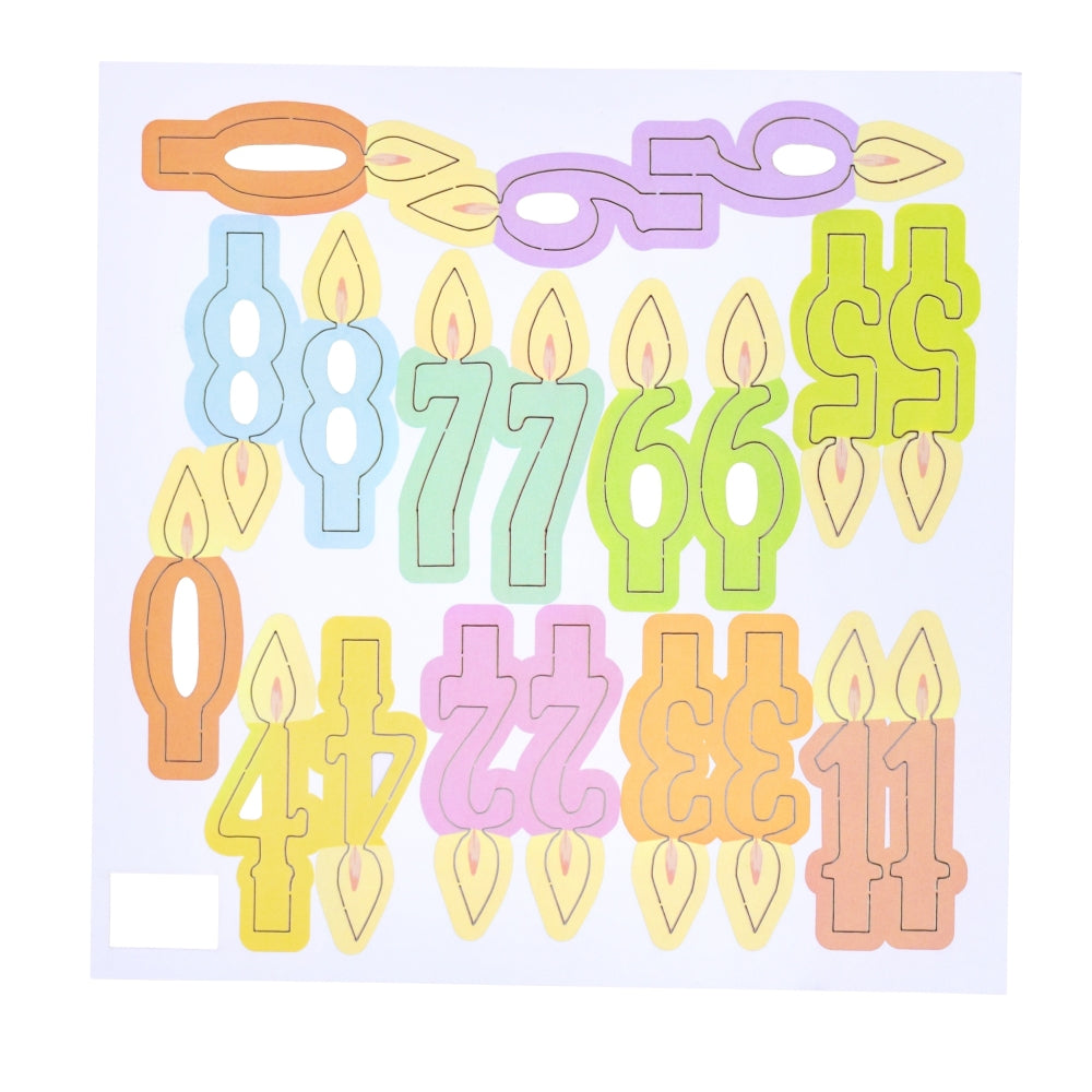 Rainbow Cake 3D Pop Up Birthday Card with Personalized Age Numbers