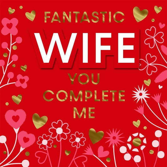 Wife You Complete Me Fantastic Valentine's Day Card  
