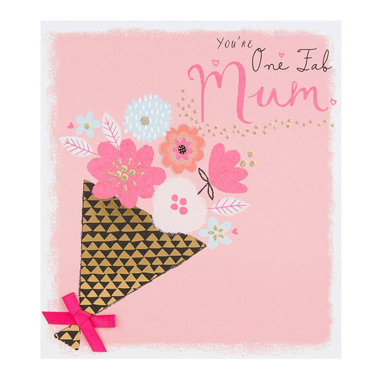 'One Fab' Mum Bunch Of Flower Mother's Day Card