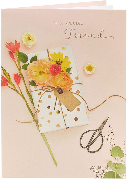 Floral Design Special Friend Birthday Card
