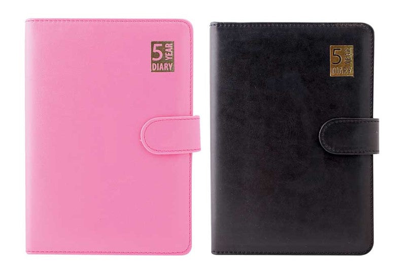 Single A5 Undated 5 Year Day A Page Index Fabric Diary