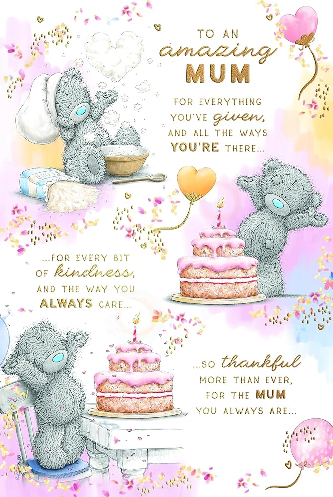 Bears Making Cake Storyboard Mum Birthday Card