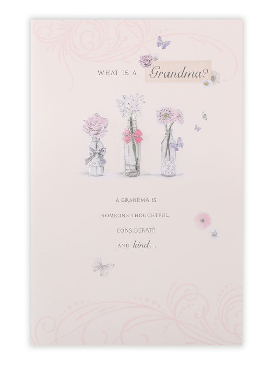 Grandma Booklet Words Portraits Birthday Card