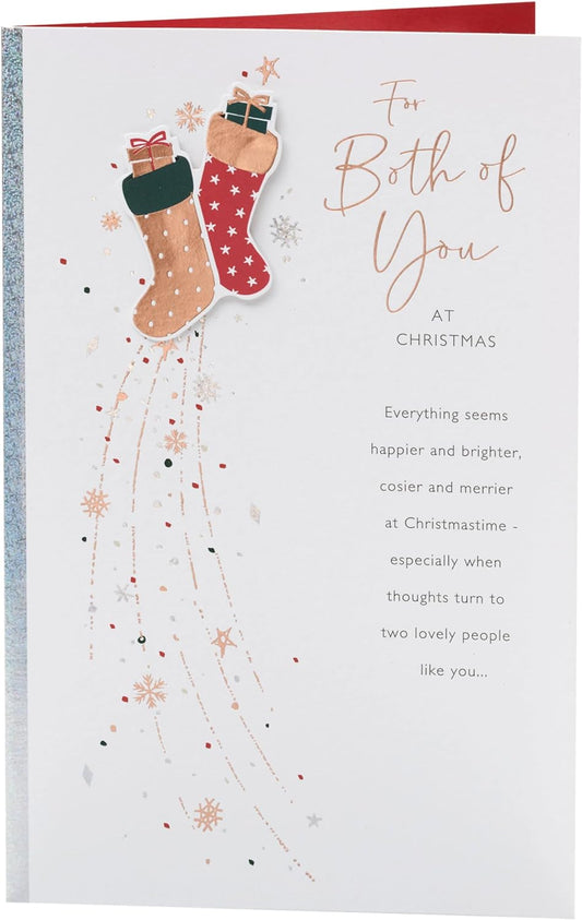 for Both of You Christmas Card Stockings Design