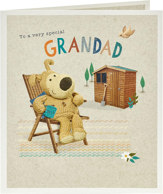 Boofle Relaxing with Mug Very Special Grandad Birthday Card