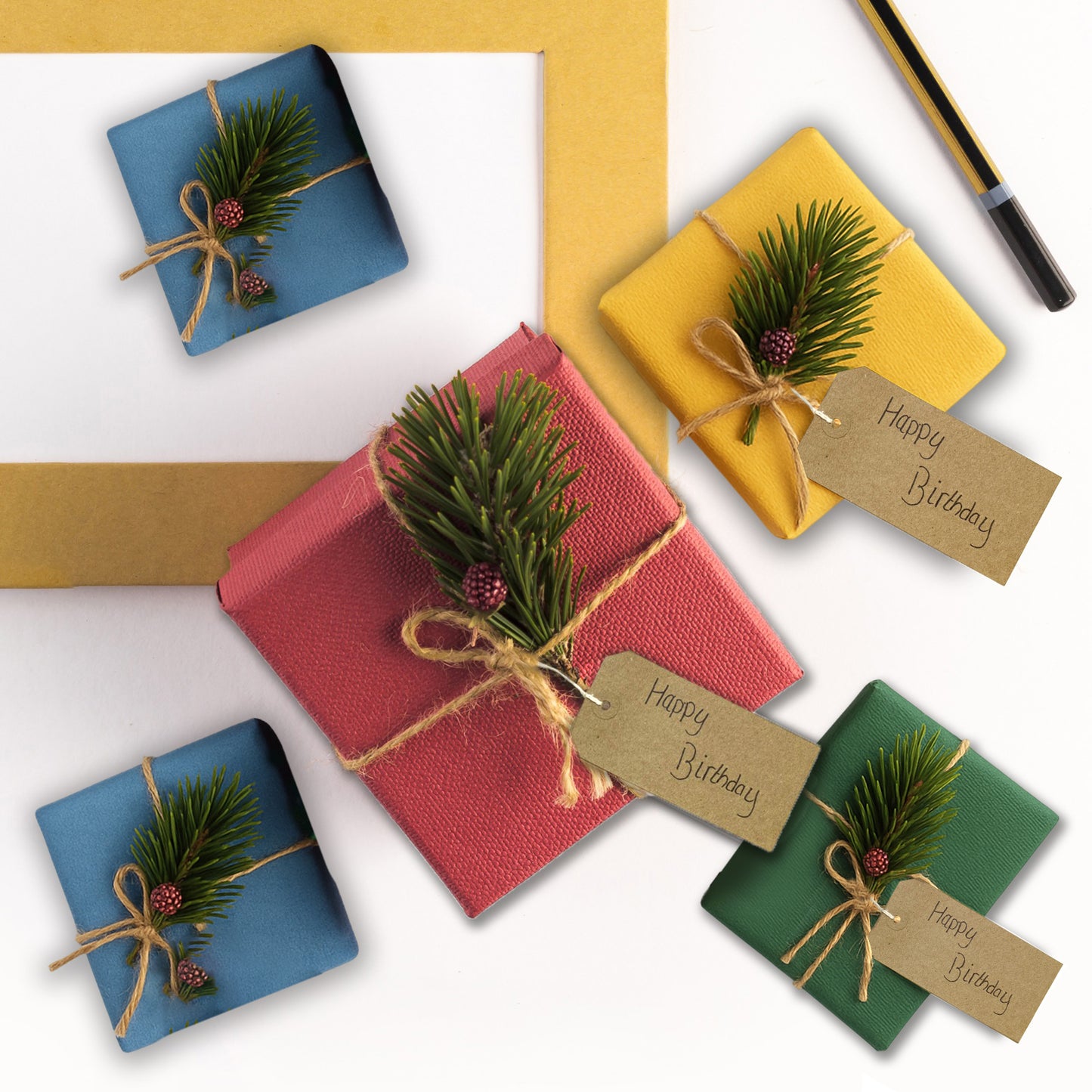 Pack of 200 Brown Buff Strung Tags 120mm x 60mm