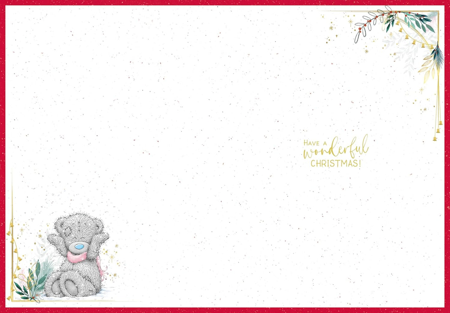 Bear Dancing In The Snow Open Christmas Card