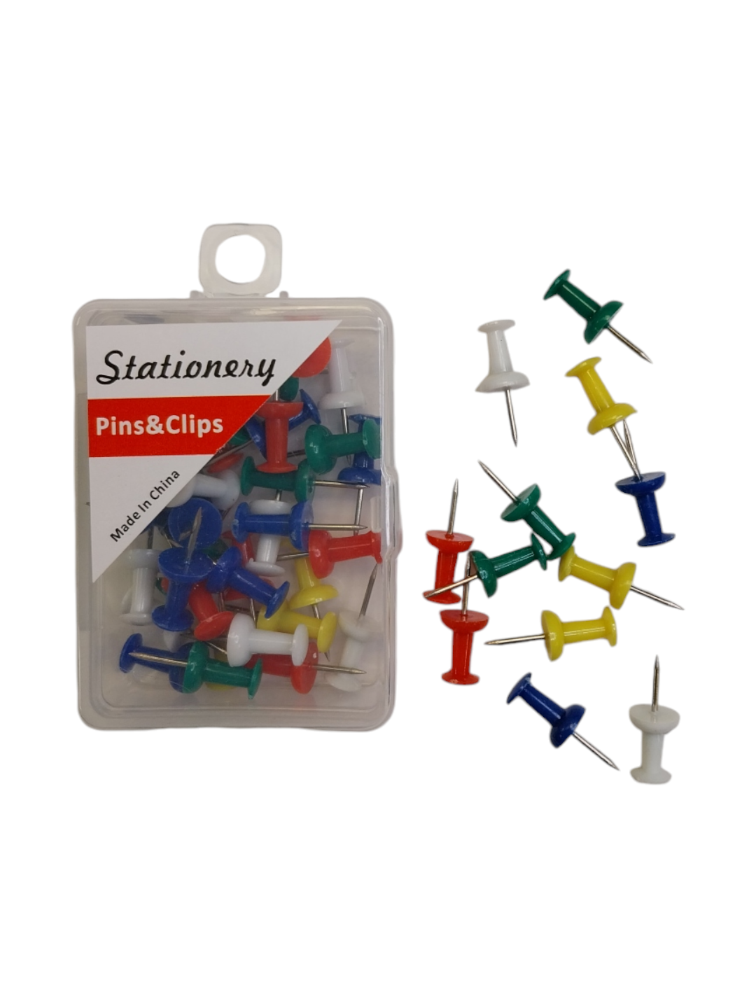 Pack of 600 Assorted Coloured Push Pins
