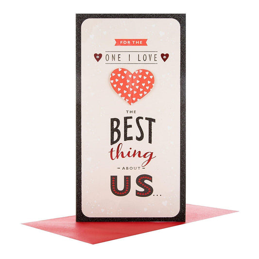 'Best Thing' One I Love Diamante Valentine's Day Card
