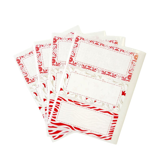 Pack of 72 Jam Jar Labels 34x75mm