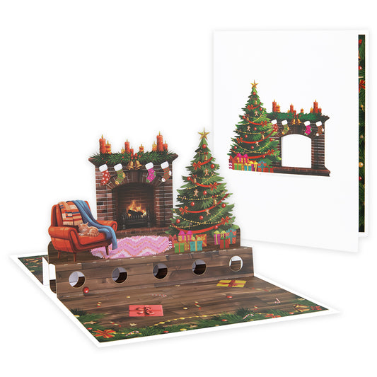 Fireside Cheer 3D Pop Up Christmas Money Gift Card