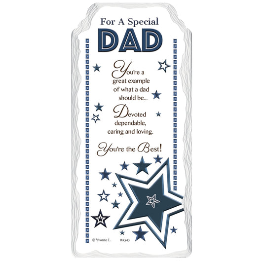 A Special Dad Sentimental Handcrafted Ceramic Plaque - Father's Day Birthday Christmas Gift