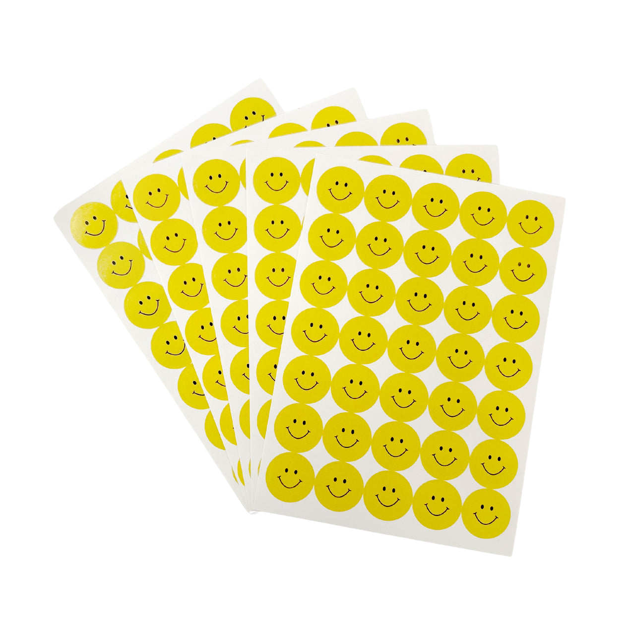 Pack of 420 Yellow Smile Faces 24mm Self-Adhesive Labels