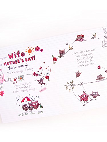 Gorgeous Wife On Mothers Day, Mother's Day Greetings Card 