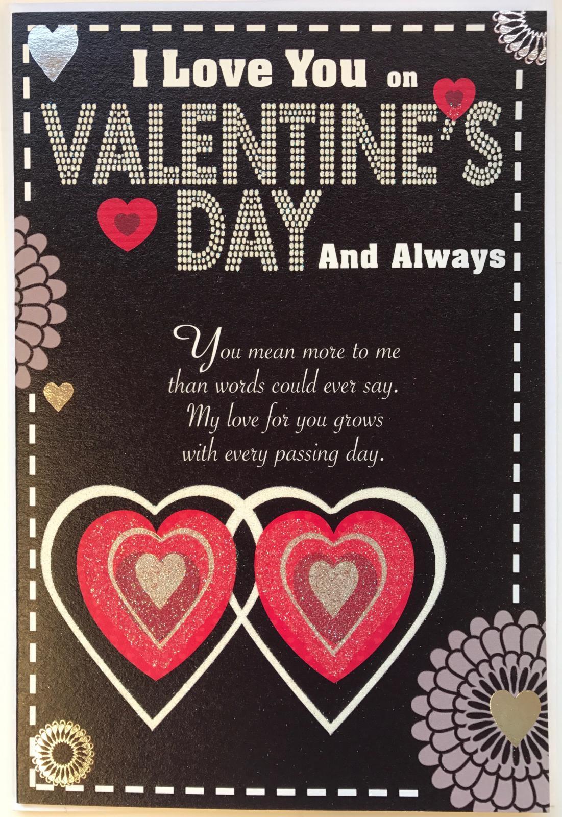 Always Love You Greeting Card - Silver Foil Design On Premium 240gsm White Card