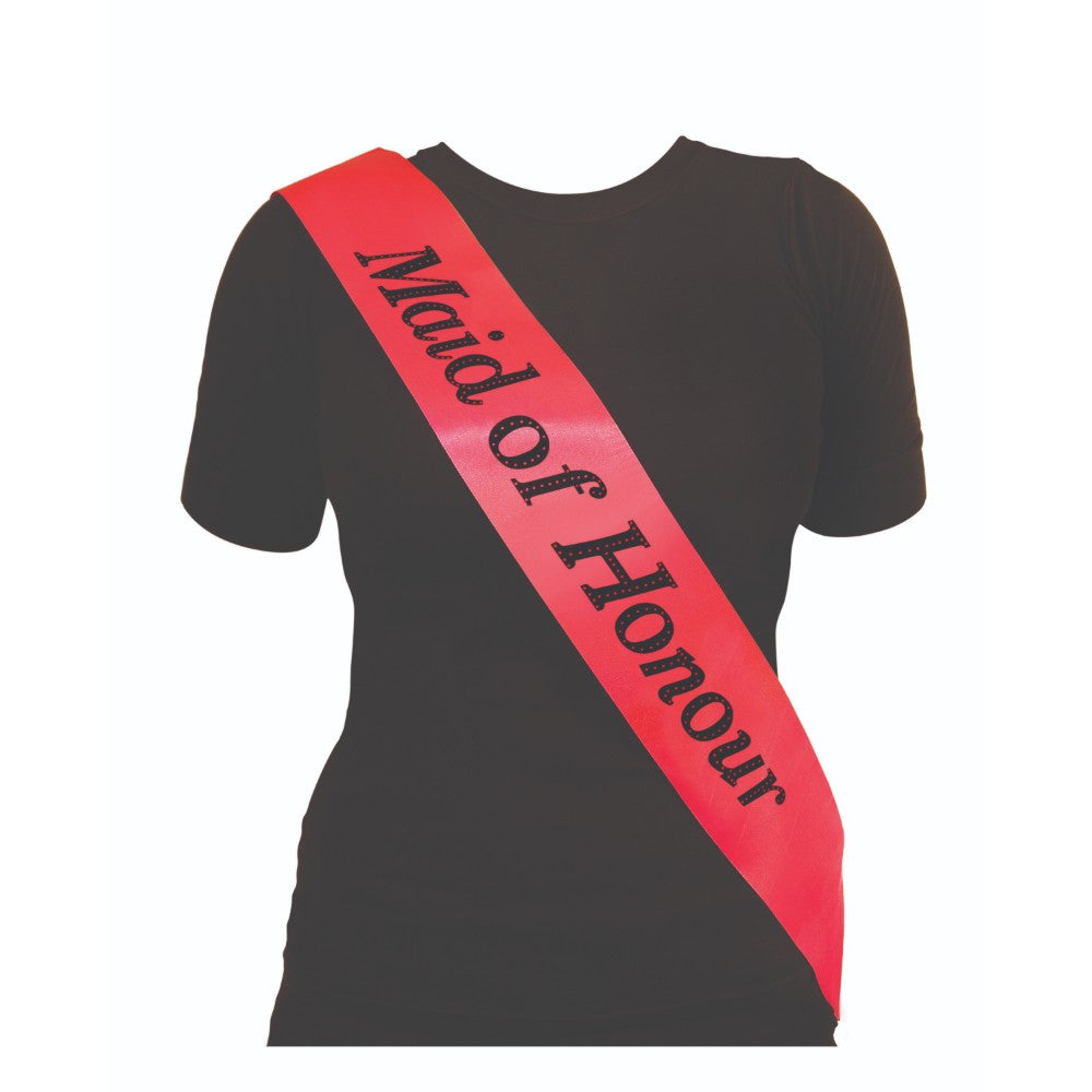 Hot Pink Maid of Honour Hen Party Sash