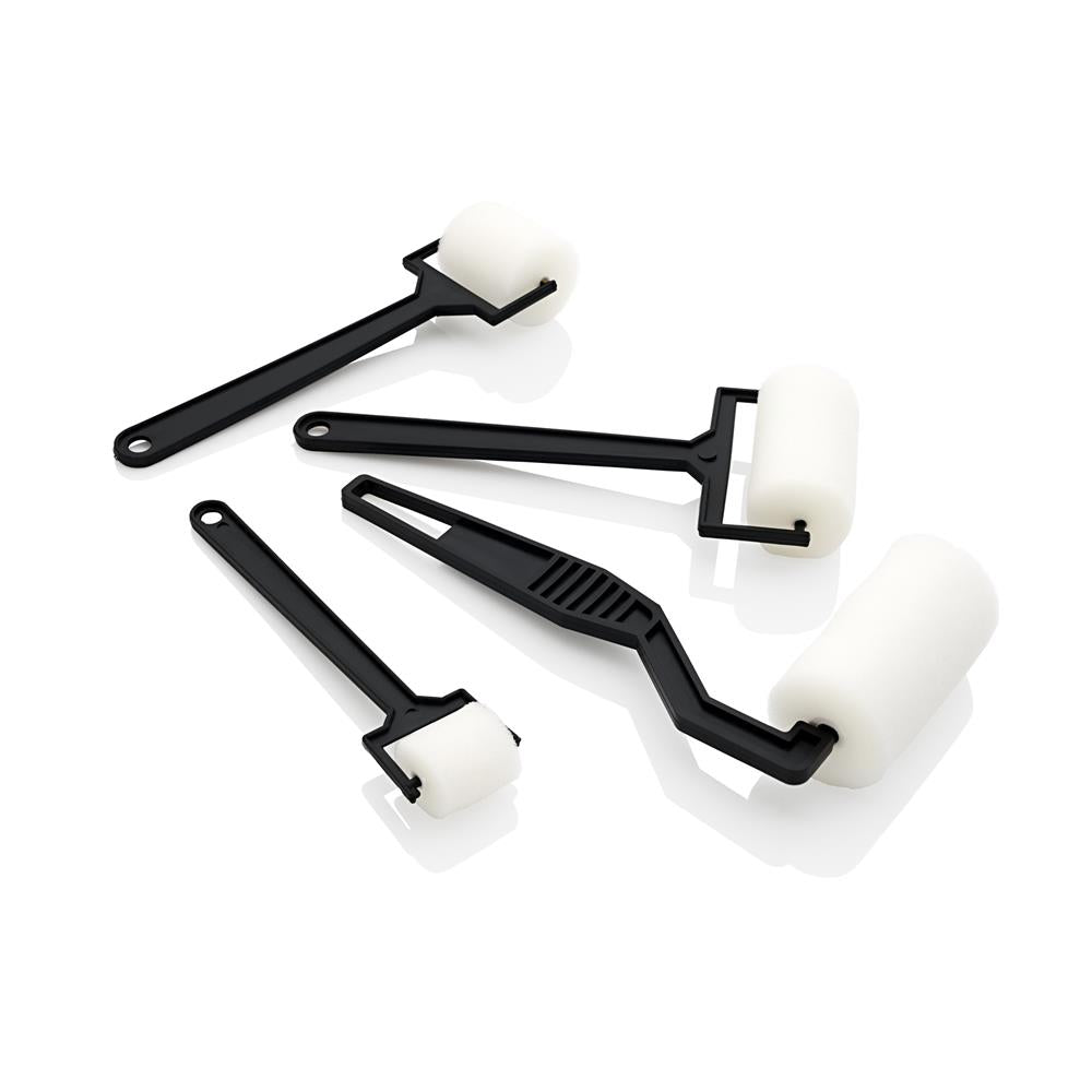 Pack of 4 Assorted Sizes Professional Sponge Rollers by Icon Art